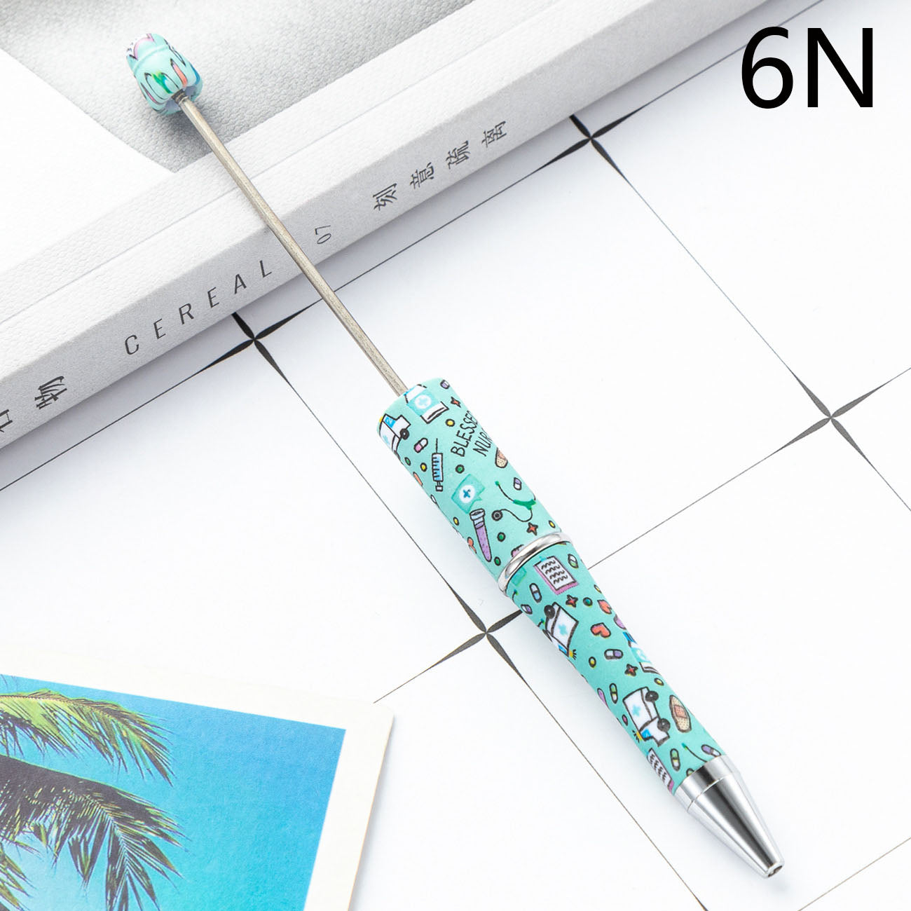 Printed Beadable Pens Nurse And Doctor Medical Beaded Pens For DIY