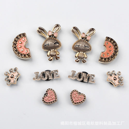 CCM 09  Crocs  Croc  Charms  Watermelon Crown Rabbit  Heart  Love Decoration