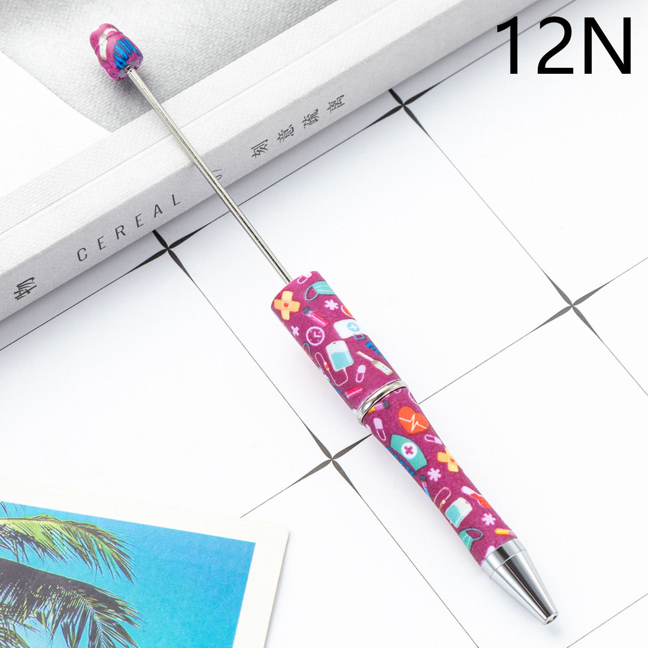 Printed Beadable Pens Nurse And Doctor Medical Beaded Pens For DIY