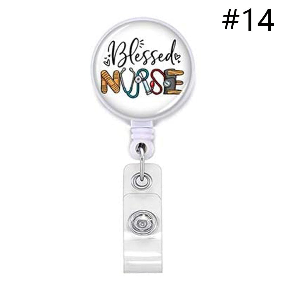 Badge Reel Badgereel   Alligator Clamp Stethoscope  Nurse And Doctor  B 01